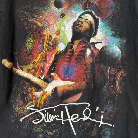 Jimi Hendrix Graphic T-Shirt Tee Anvil Brand Size Large - Picture 2 of 5